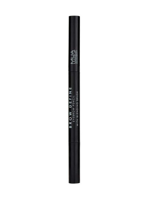 MUA BROW DEFINE EYEBROW PENCIL - WITH BLENDING BRUSH - BLACK