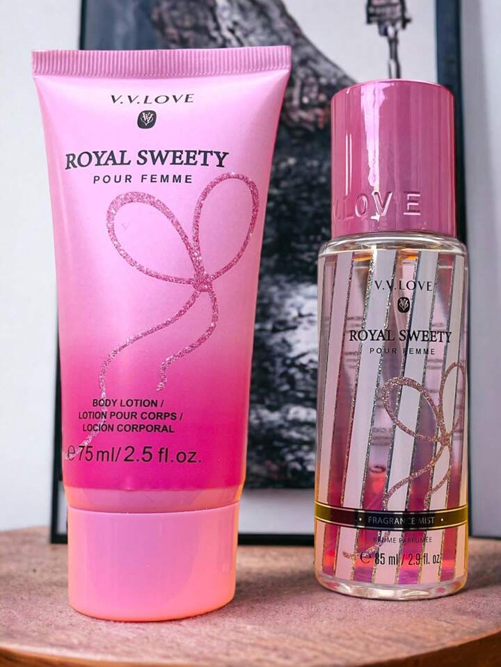 V.V Love Σετ Δώρου ‘ROYAL SWEETY v.v love ‘ BODY Mist 90ml & BODY Cream 75ml