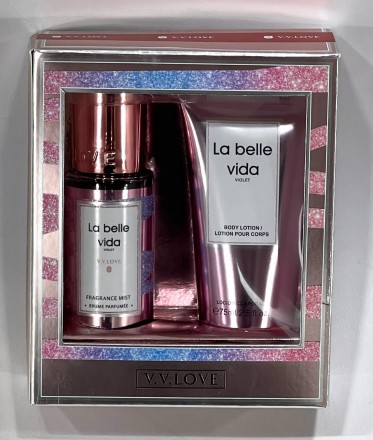 V.V Love Σετ Δώρου ‘La belle vida VIOLET’ BODY Mist 90ml & BODY Cream 75ml