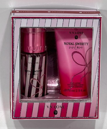 V.V Love Σετ Δώρου ‘ROYAL SWEETY v.v love ‘ BODY Mist 90ml & BODY Cream 75ml