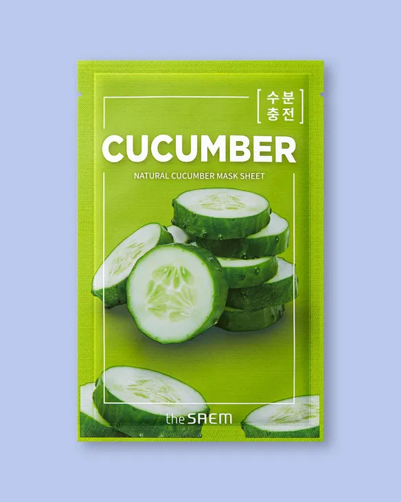 Natural Cucumber Mask Sheet_Mascarilla Pepino_21ml