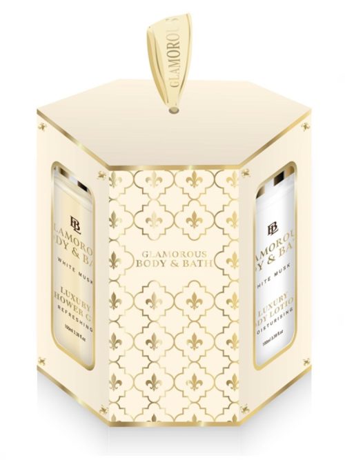1201061 GLAMOROUS GIFT BOX WHITE MUSK 3PICS