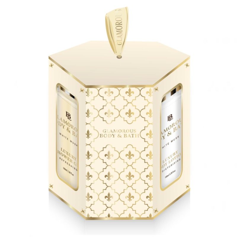 1201061 GLAMOROUS GIFT BOX WHITE MUSK 3PICS