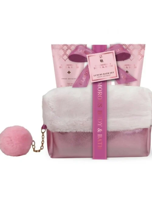 7.02.1.0752 PINK POM POM NESSESER FRESH BOQUET