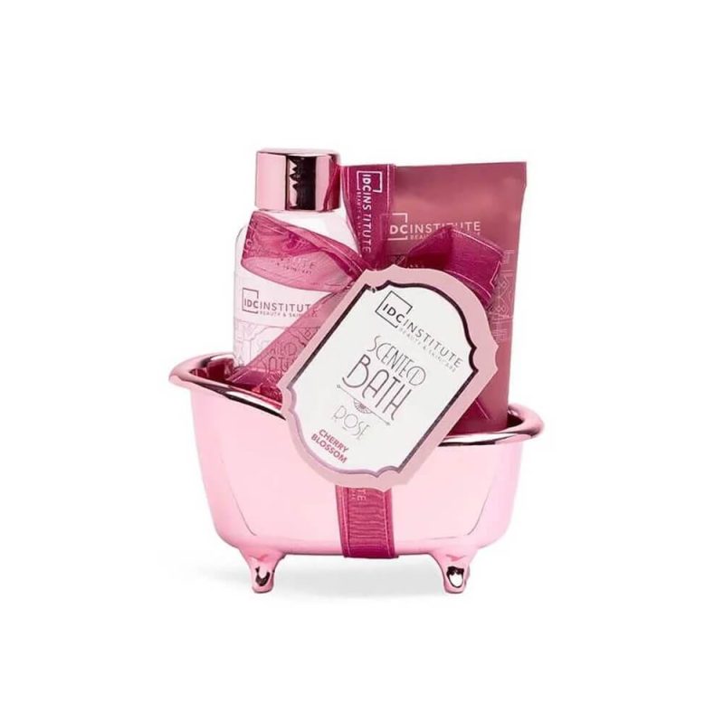 IDC-INSTITUTE-SCENTED-BATH-ROSE-CHERRY-BLOSSOM-2cs-SET-42277-MINI-BATH-TUBE_1 IDC ROSE MINI BATHTUB SET