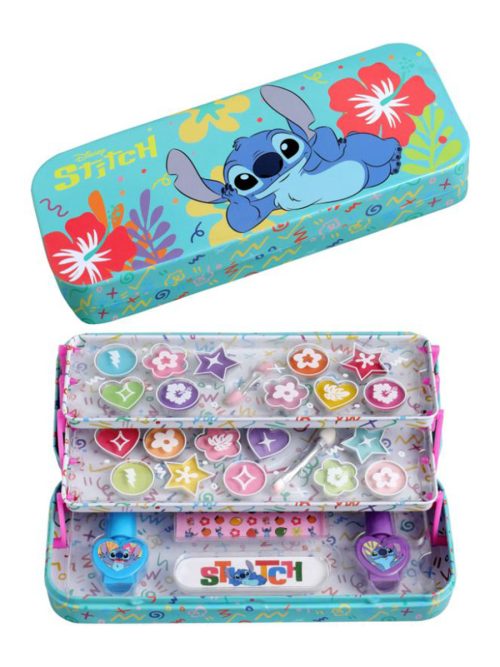 MAKEUP TIN WITH 3 FOLDING TRAYS STITCH