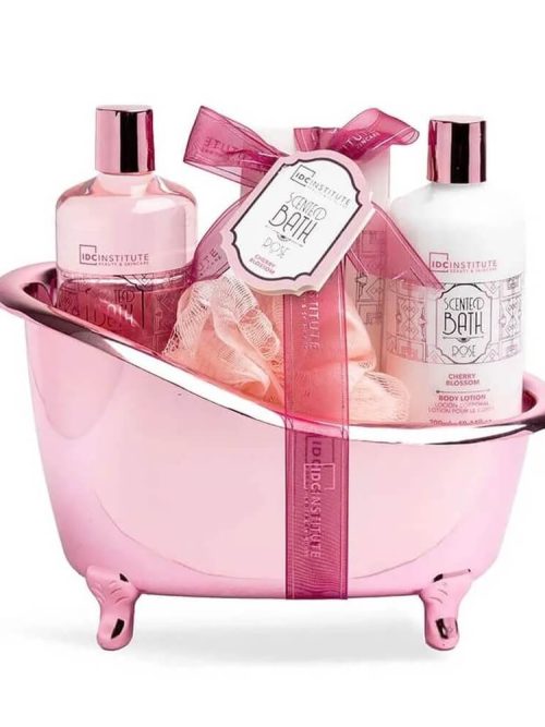 IDC-INSTITUTE-SCENTED-BATH-ROSE-CHERRY-BLOSSOM-4pcs-SET-42282-BATH-TUBE_1 SCENTED BATH ROSE