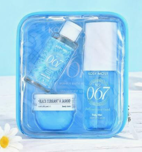 BODY MIST+BUBBLE BATH+BODY BUTTER+NESESER (BLACK CURRANT & JASMINE)