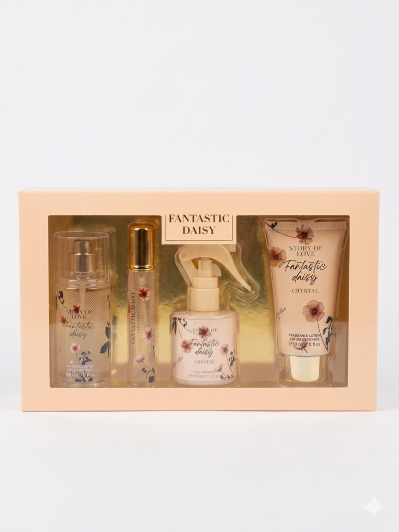 SET ΔΩΡΟΥ Story of Love Fantastic Daisy (Body Mist+Perfume+Hair Perfume+Body Lotion)