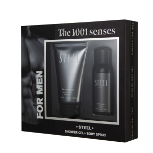 The 1001 Senses Wood Gift Set For Men Shower Gel 150ml+Body Spray 100ml