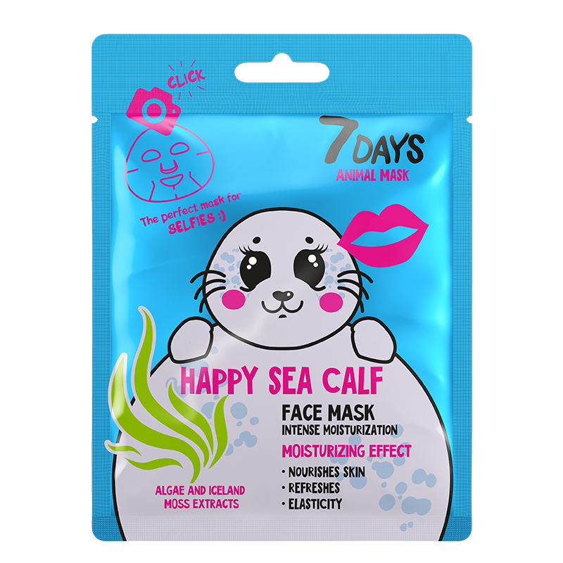 7-days-animal-happy-sea-calf-mask 7DAYS ANIMAL Happy Sea Calf Mask 28g