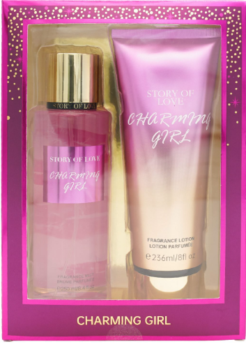 2 GIFT SET STORY OF LOVE CHARMING GIRL 250ml Mist + 236ml Creme
